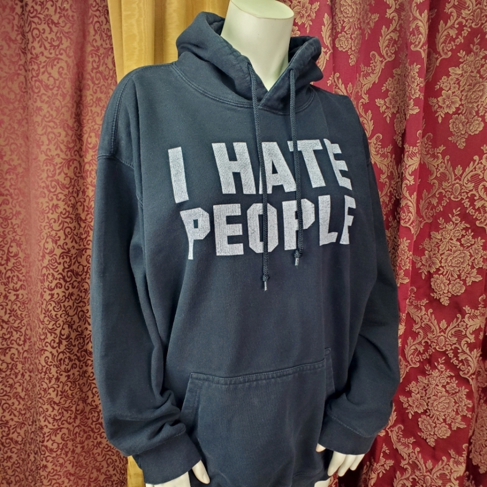 I Hate People Brisco Awkward Antisocial Hoodie Sweatshirt